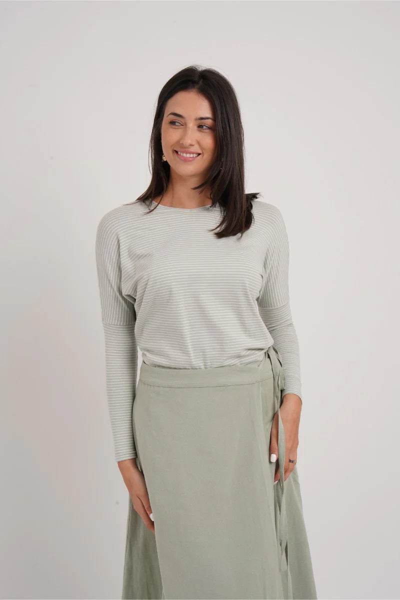 Striped Batwing Tee