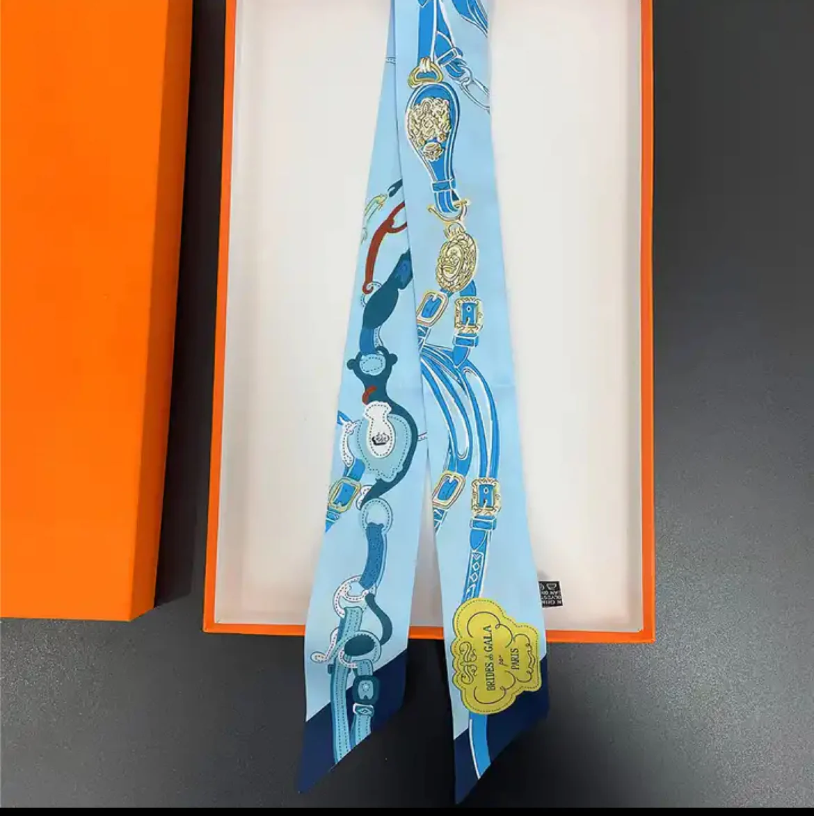 Chain Print Silk Scarf - Image 3