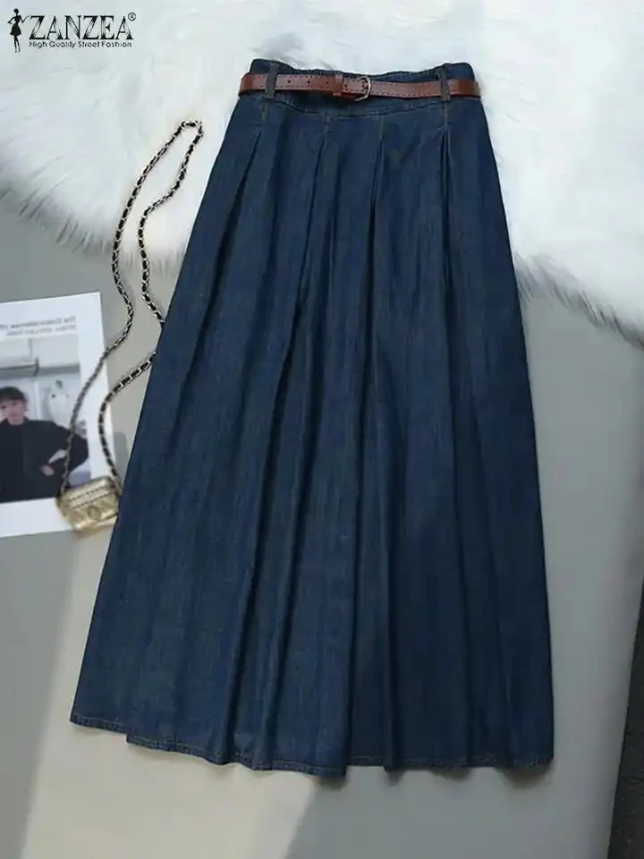 Denim Maxi Skirt