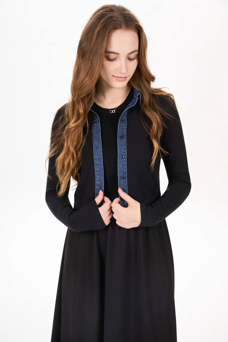Ribbed Denim Set