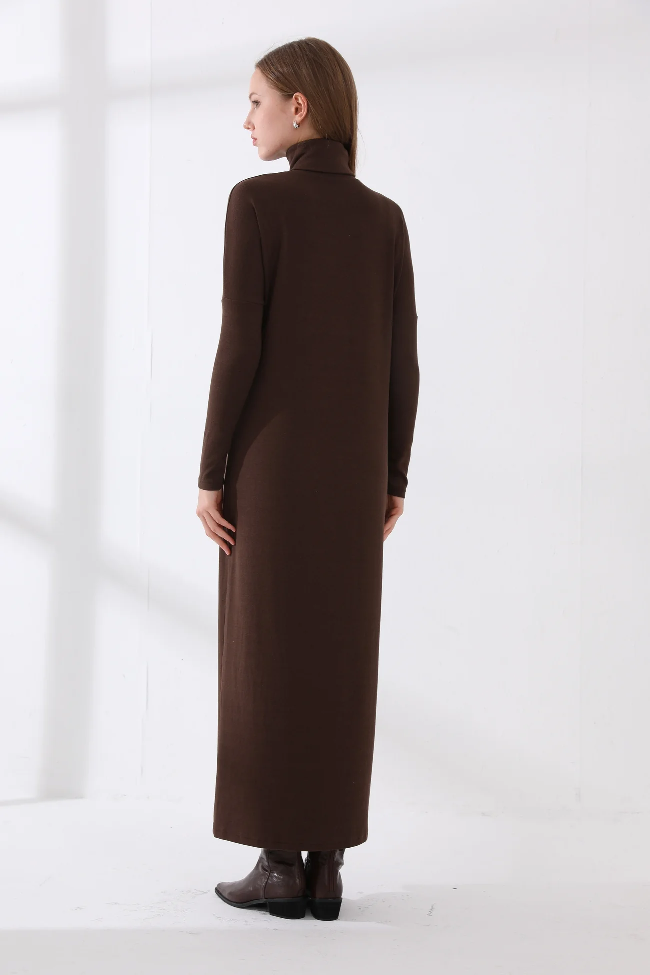 Ribbed Turtleneck Dress - Image 5