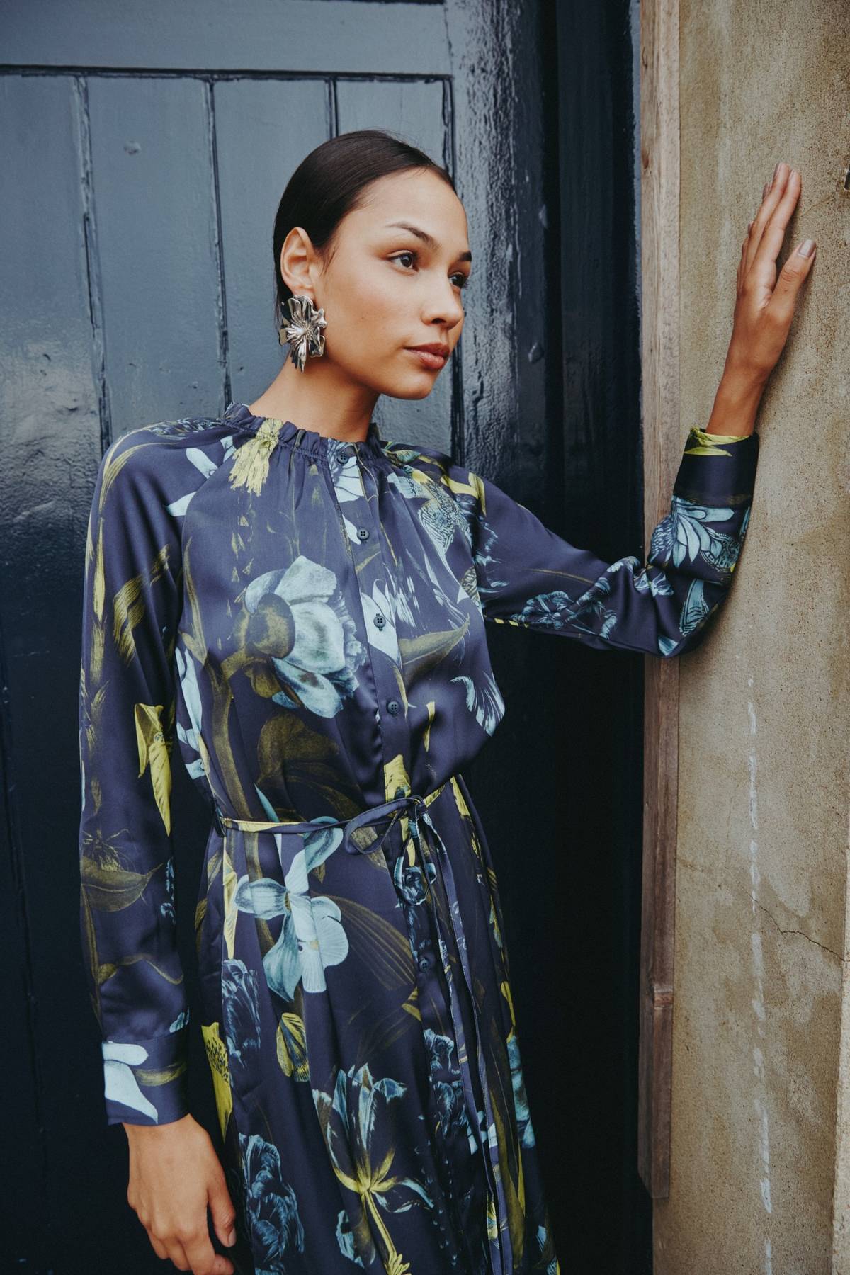 Satin Print Dress - Image 3