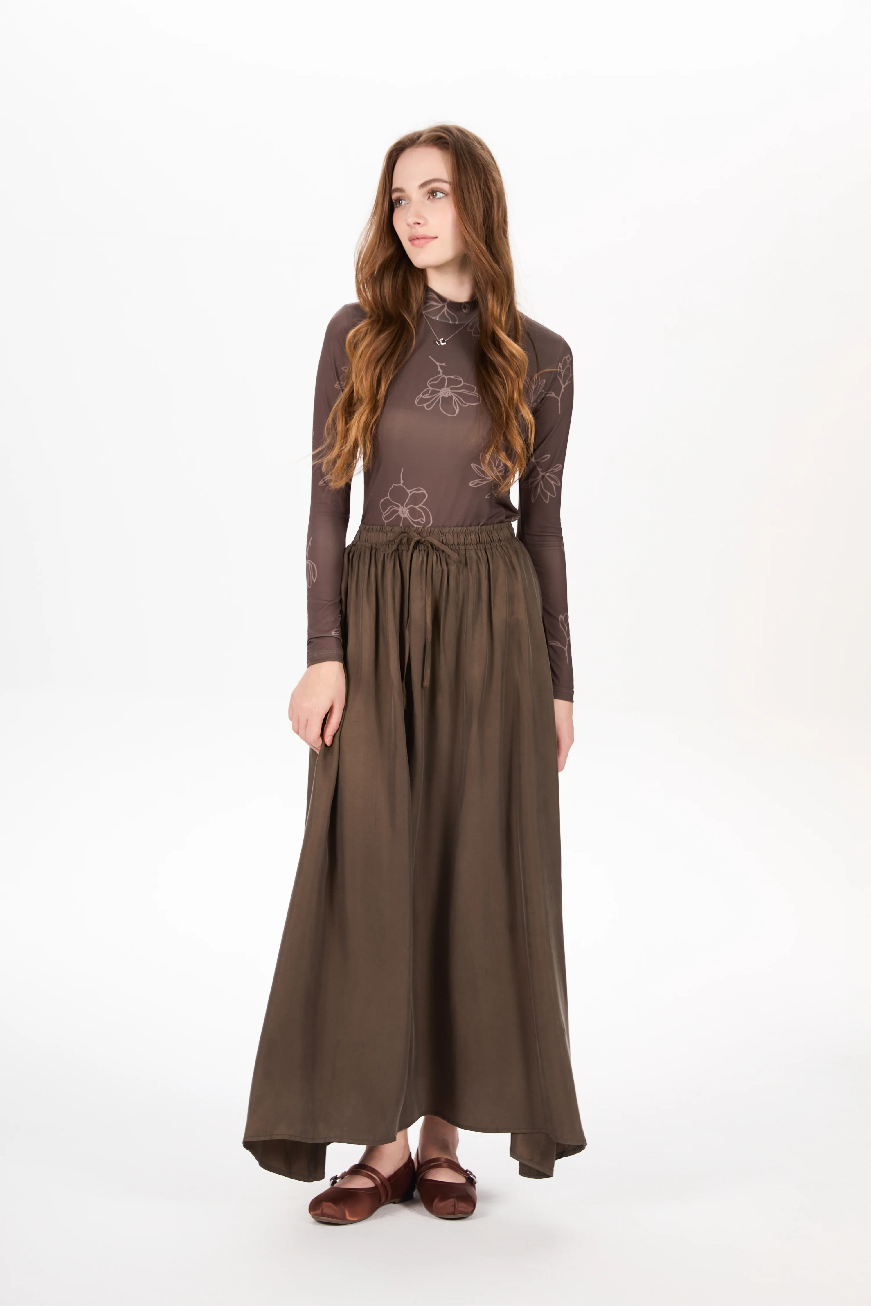 The Cupro Skirt x Print Top