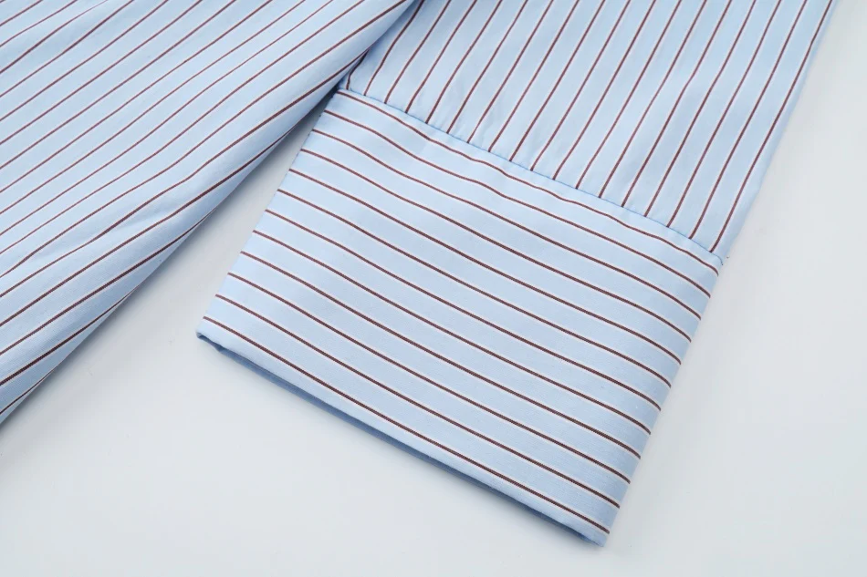 The Riviera Stripe Dress- POWDER BLUE - Image 4