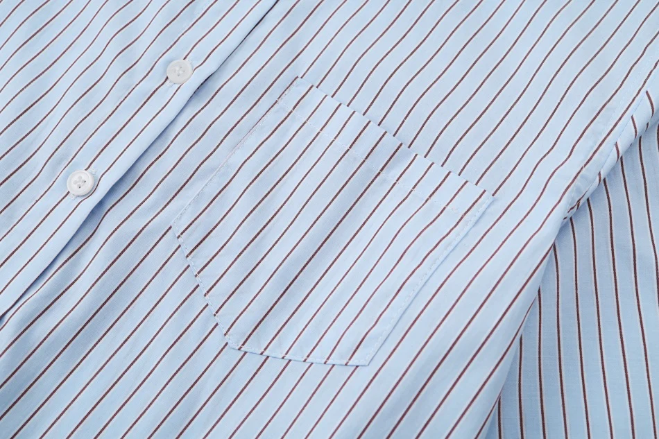 The Riviera Stripe Dress- POWDER BLUE - Image 8