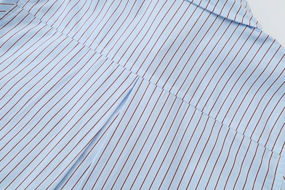 The Riviera Stripe Dress- POWDER BLUE - Image 9
